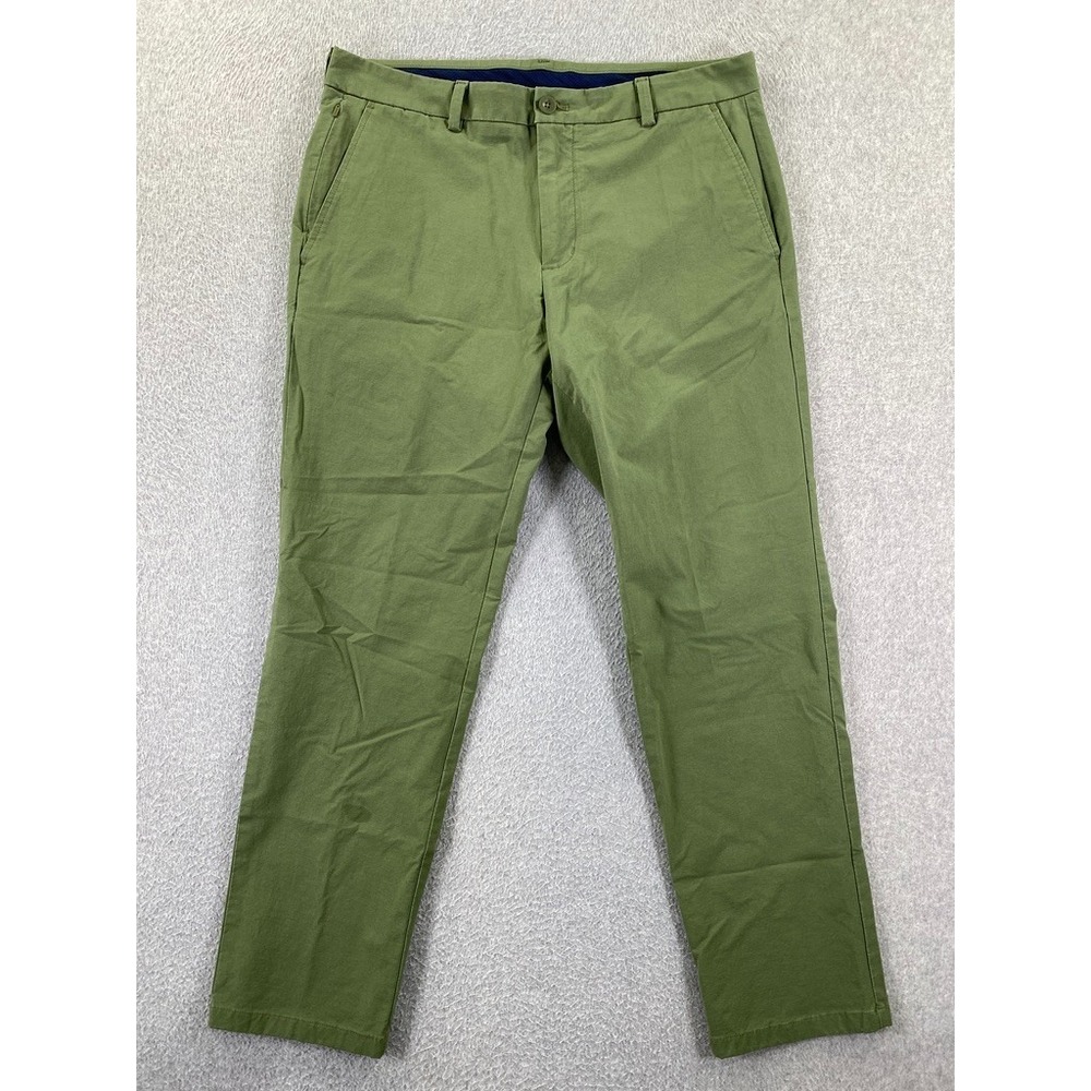 Vineyard Vines Pants Mens 34x30 Green On The Go Chino Stretch Travel Casual